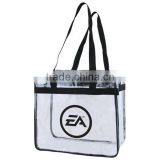 Clear Stadium Tote Bag - Made From Clear Vinyl, NFL Security Approved and Comes With Your Logo. thumbnail-1