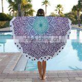 Alson Drop Shipping Yoga Mat Sunscreen Shawl Wrap Skirt Tassels Cotton Beach Towel thumbnail-3