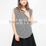 Chiffon Check T-shirt China Supplier thumbnail-1