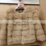Short Paragraph Round Neck Seven Sleeves Fur Coat Autumn and Winter Women Fashion Warm Wholesale Custom thumbnail-4