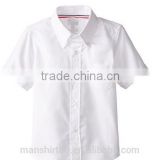 Boys' Short Sleeve Oxford Dress Shirt Decorate inner collar