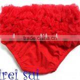 Red Baby Ruffles Chiffon Bloomers Panties T2 thumbnail-1