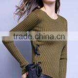 Factory Wholesale Women's Thin Wide Neck Tight Pullover Spring Sweaters With High Quality thumbnail-3