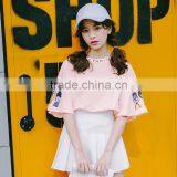 Cartoon Printing Horn Sleeves t Shirt for Women thumbnail-2