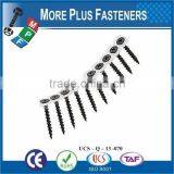 Taiwan Galvanized Schnellbauschrauben Trockenbauschrauben Gypsum Black Phosphaed Bugle Head M3.5 #6 Collated Drywall Screws thumbnail-2