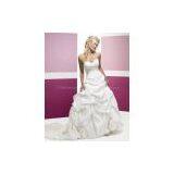 High Quality Taffeta Ruched Sweet Heart Bridal Wedding Gown Custom Made thumbnail-1