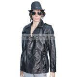 DOUBLE PRESS OFFICER LEATHER COAT SHEEP LEATHER thumbnail-1