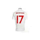 England 09-10 home Beckham #17 soccer shirt