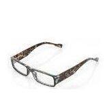 Black Leopard Print Polycarbonate Eyeglass Frames For Presbyopic Glasses , Rectangular