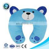 Fashion Cheap Plush Blue Bear Neck Cushion Customized Cute Soft Animal Travel Neck Pillow thumbnail-1