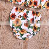New Arrival Summer Toddler Kids Clothes Baby Girls Sunflower Tops Dress Pants Shorts Outfit Set Drop Shipping thumbnail-5