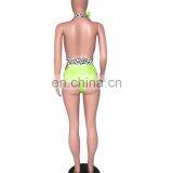 Hollow-out Patchwork Green One-piece Bikini Bikinis Woman Swimwear Plus Size Swimwear Leopard Bikinis Woman Swimwear thumbnail-6