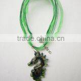 Wholesale 2014 Lampwork Glass Pendant Necklace Lampwork Glass Necklace Glass Ball Pendant Light With Wax Cord thumbnail-1