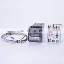 Digital PID Temperature Controller REX-C100 REX C100 Thermostat + 40DA SSR Relay+ K Thermocouple 1m Probe RKC