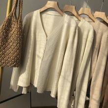 Early Autumn New Cartoon V-Neck Sweater Cardigan Women's Loose Thick Wool Knitted Coat thumbnail-1