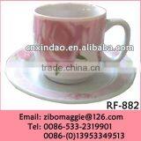 Good Quality and Nice Cute Design of Promotion Ceramic Antique Water Cups and Saucers thumbnail-1