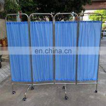 Portable Stainless Steel Frame 4 Folding Partition Ward Screen for Hospital thumbnail-4