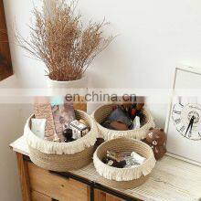 Affordable Wholesale Price Decorative Under Shelf Round Nursery Baby Kids Storage Basket thumbnail-1