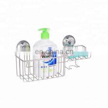 Bathroom Wall Mounted Storage Racks Bath Basket Wire Storage Rack Suction Cup Corner Shower Caddy thumbnail-2