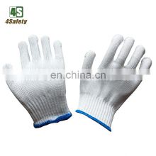 4SAFETY 10 Gauge Bleached White Polyester Gloves Wholesale Prices