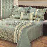 Black Quilted Patched Jacquard Comforter thumbnail-5