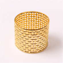 Table Accessories Metal Napkin Ring Hollow Plating Wedding Table Cloth Ring thumbnail-4