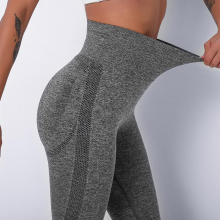 YYBD-0018,wholesale Spot Goods Seamless Hip Tight Height Smiling Face Yoga Pants Running Fitness Pants Women Leggings thumbnail-2