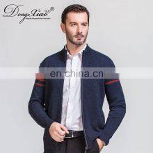Men's Winter Wool Zipper Knit Cardigan Wholesale Crew Neck Jacket Sweater thumbnail-2