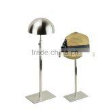 Metal Hat Display Stand Black Hat Display Rack Hat Holder Cap Display HH001-Brushed