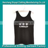 2015 Basic Style of Women Tank Tops With Three Little Flowers Print in the Middle / Soft and Breathable to Your Body thumbnail-2