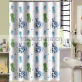 Stars and Leaves Printed Fresh Rural Style 100% Polyester Shower Curtain for Hotel, Family, Waterproof Bath Curtain thumbnail-4