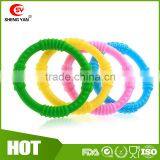 4 Funny Colorful and BPA Free Silicone Sensory Teething Baby Teether Ring Toys,Soothing Pain Relief and Drool Proof Infant Toys thumbnail-2