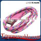 Premium Dual Colors Durable Nylon Weave Fabric Micro Usb Cables Usb Cable For Samsung thumbnail-4