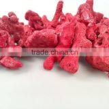 Dyed Red Natural Bamboo Coral Rough Raw Material Marine Aquarium Reef Coral Decotarion thumbnail-2
