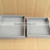 Distressed Taupe Color MDF Tray Set of 2 thumbnail-2