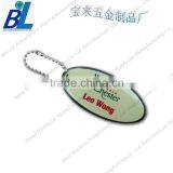 Fashion oval metal luggage tag with epoxy