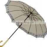 Unique Design Eye Catching Latest Graceful Hook J Shape Handle Umbrella