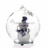 Glass Christmas Ball With Base