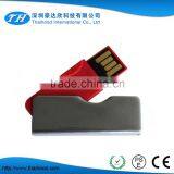 Factory Price Thin Lightweight Portable Metal USB Flash Drive With Chain thumbnail-2