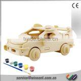 Kids Educational DIY 3D Wooden Automobile Puzzle thumbnail-1