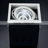 super bright indoor rectangular black white cob 1x30w downlights from China factory