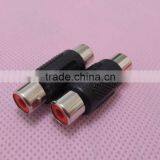 Audio System Red-black RCA Female to RCA Female Connector Adapter