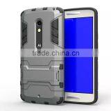 2 In 1 Hot Selling Iron-Bear Stand Rugged Hybrid Protective Case for Moto X Play thumbnail-2