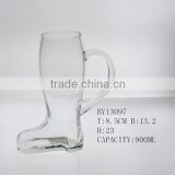 factory supplying boot-shaped beer glass with handle