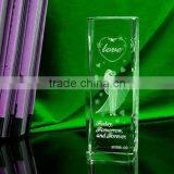 Clear Wholesale Souvenirs 3d Laser Engraved Crystal Cube
