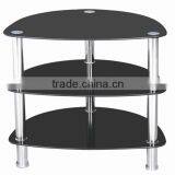 2016 NEW DESIGN LCD TV STAND CHEAPER GLASS TABLE BLACK GLASS LIVING ROOM STAND thumbnail-3