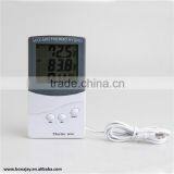 Outdoor Indoor Digital Thermometer Hygrometer With Clock thumbnail-1