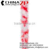 Gold Supplier CHINAZP Bulk Sale Loose 30g Weight Cheap Dyed White and Red Mix Turkey Marabou Feathers Boas for Decoration thumbnail-1