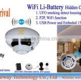 new product Onvif CCTV Hidden camera wireless IP conceal camera with smoke detect housing