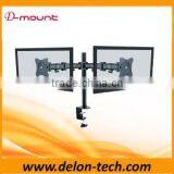 2016 NEW STEEL FOLDABLE LCD DESK MOUNT TV BRACKET FOR DUAL SCREEN HOLDER